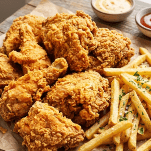 8 classic crunch thighs + fries